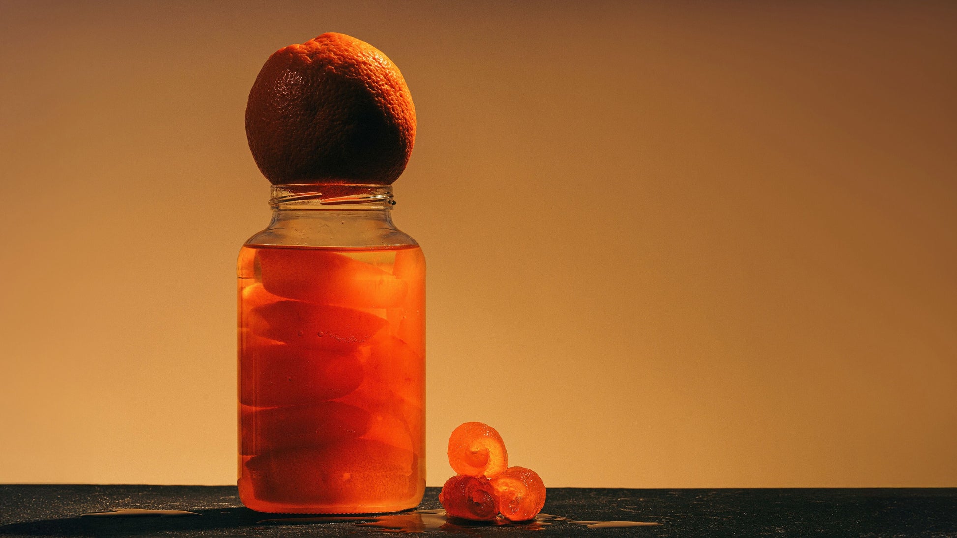 Bitter orange preserve in glass jar with whole citrus – Nectar + Peel