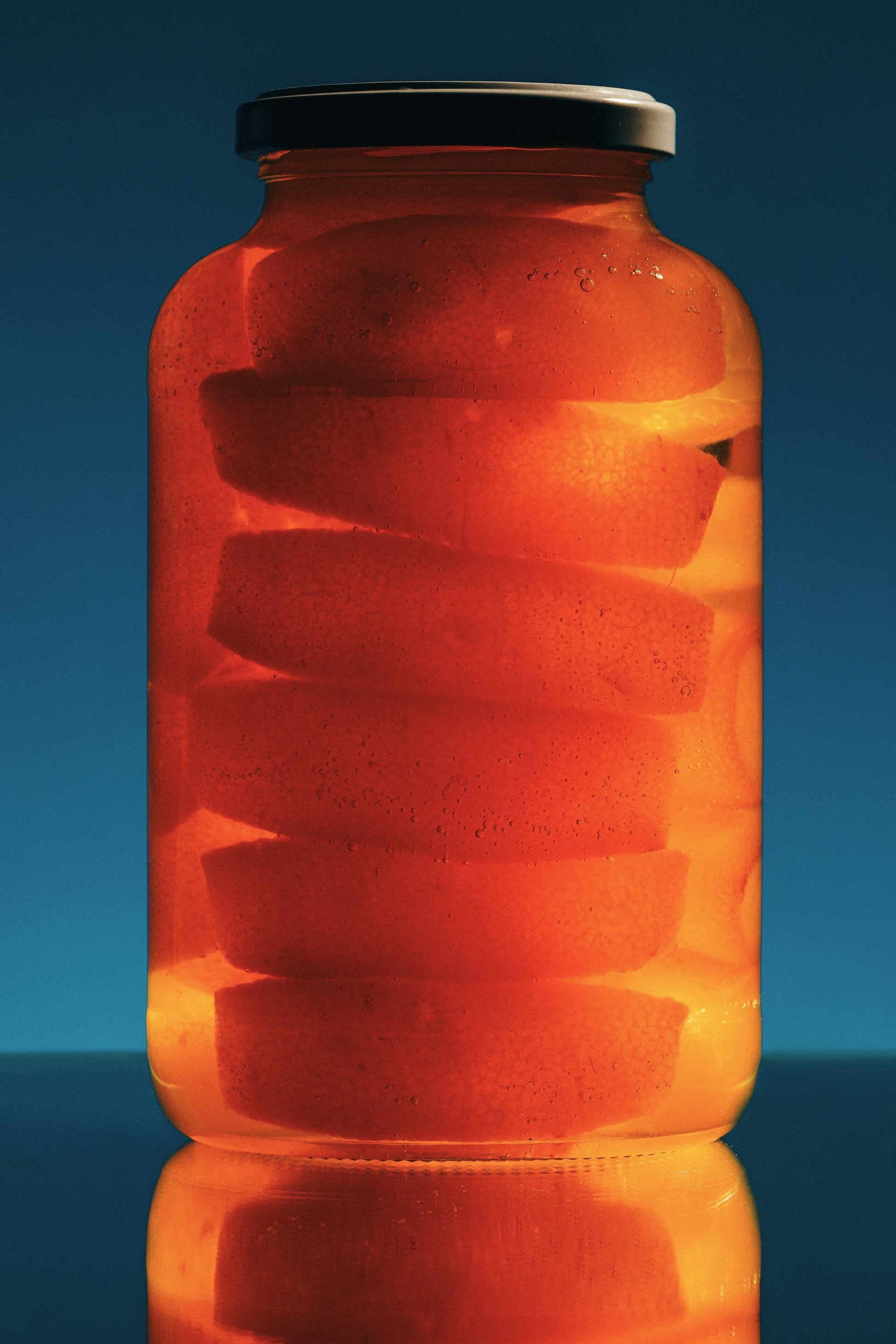 Bitter orange preserve in syrup jar– Nectar + Peel