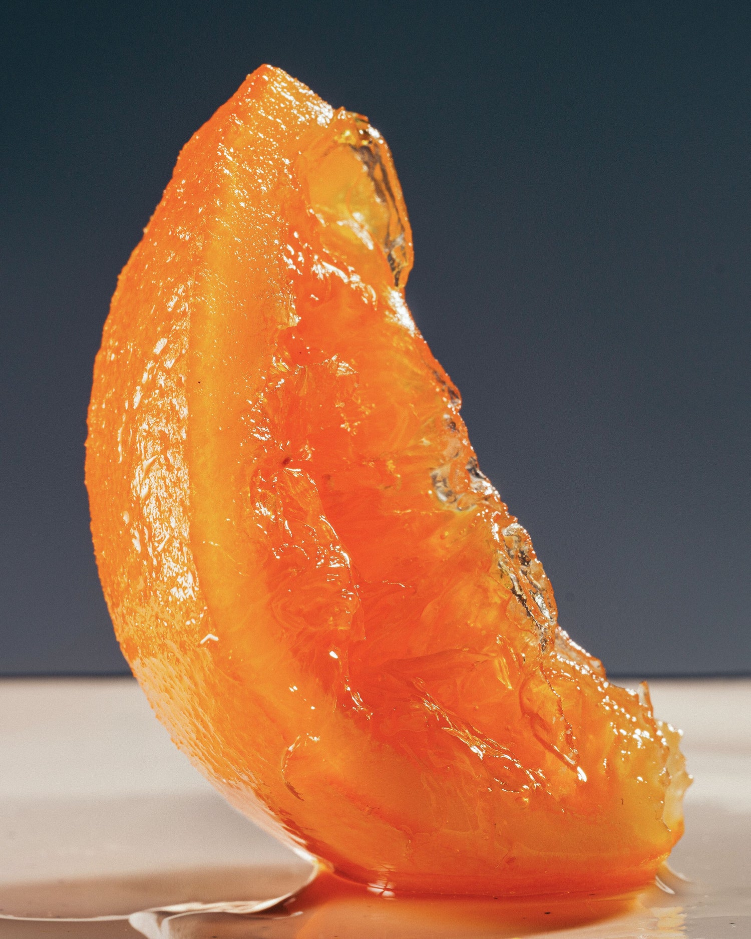 Orange wedge preserve in syrup close-up – Nectar + Peel